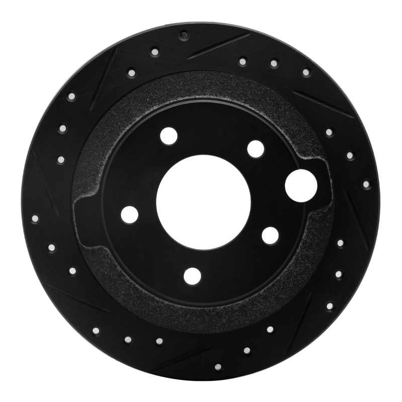 Mazda Millenia Brake Rotor (1) - Rear Left - R1 Concepts - Drilled & Slotted - Black - `95-`02